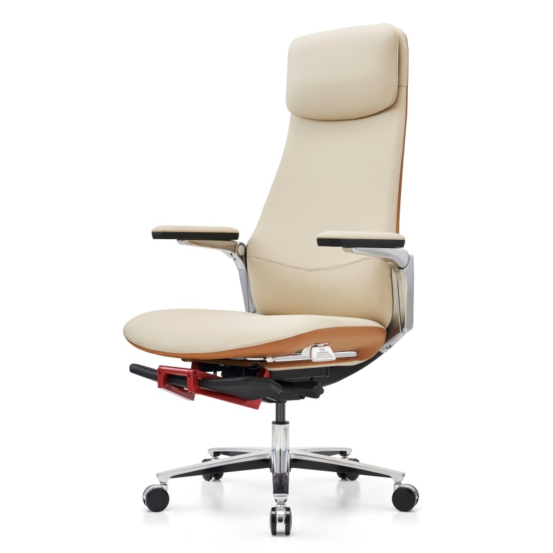 Ergonomic Leather Office Chair 007A-35L: Adjustable Chair for Maximum Comfort and Posture Support"