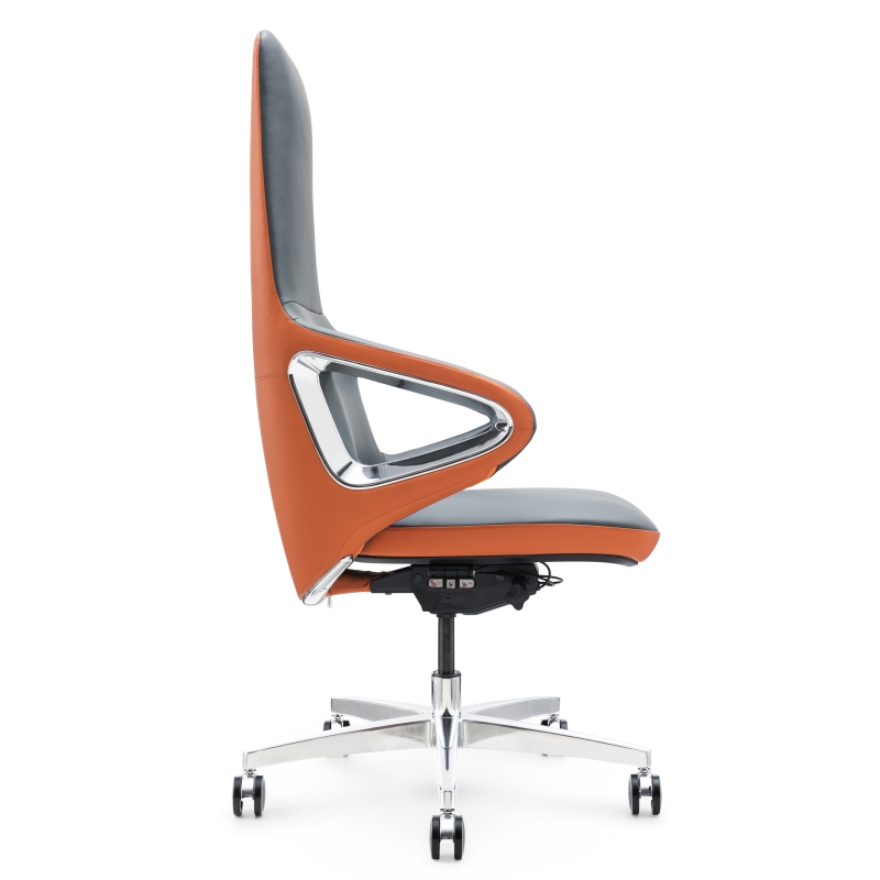 Auding Ergonomic Leather Chair: Stylish Support for All-Day Comfort